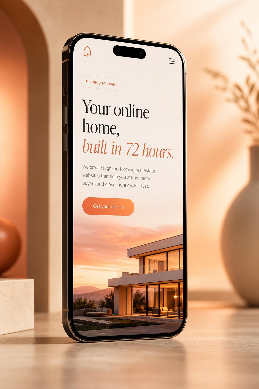 A premium one-page launch site, designed for mobile